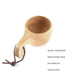 Tasse Kuksa en bois naturel faite à la main pour le bureau et la maison pour le service d'eau de lait de café de thé pour la rentrée scolaire - Product Image 3