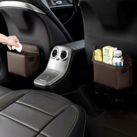 Poubelle de voiture grande capacité, sac de rangement multifonction suspendu, imperméable, anti-fuite, en PVC, pour sièges avant et arrière de voiture