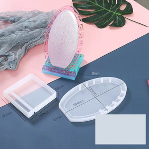 Kendin Yap Yapışkanlı Kalıp Kolye Saklama Askısı Çift Katmanlı Yaprak Şeklinde Takı Asma Duvara Monte Sergi Rafı Saklama Rafı - Product Image 4