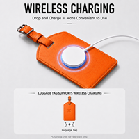 Ensemble cadeau de voyage en cuir PU avec localisateur GPS double système, étiquette de bagage, support de passeport et traceur intelligent compatible Google Find Hub