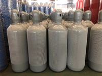Bouteille de gaz argon industrielle 20L avec valve et bouchon Tulip, norme ISO