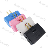 Convertisseur de prise rotatif en gros un sur trois prise d'extension à 180 degrés convertisseur de prise mince portable multi-prises