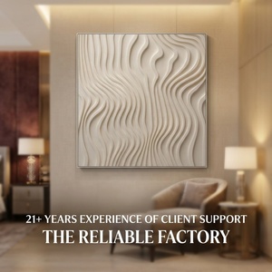 Arte Murale Minimalista Bianca 3D Testurizzata per Decorazione Zen di Hotel e Spa, Progetto Professionale per l'Ospitalità Commerciale - Product Image 2