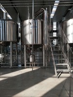 10000L grande brasserie utilise industriel équipement de brassage de bière en acier inoxydable de chauffage de vapeur de quatre navires