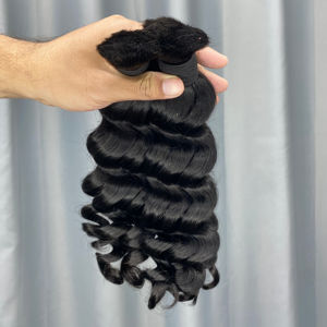 Extensions en vrac de cheveux humains non traités de la vague profonde lâche 100% de Vierge péruvienne - Product Image 2