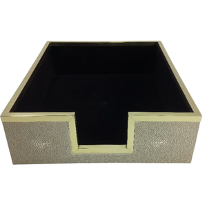 Organizador de joyas de viaje de lujo Faux Shagreen Cajas de cartón de terciopelo de madera para collar y almacenamiento de anillos Idea de regalo - Product Image 4