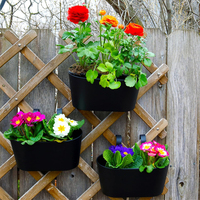 Jardinière de balcon suspendue en métal durable pour la culture de plantes et de fleurs