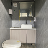 Offre Spéciale de toilette à structure en acier portable moderne pour fêtes en plein air Camping Parcs publics Panneau sandwich fait Maisons Appartement École