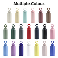 Botella de Agua con Aislamiento de Doble Pared de Acero Inoxidable, Tapa Magnética con Soporte para Teléfono Móvil, Asa, 6-12 Horas de Aislamiento Térmico, LED