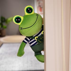 <span class=keywords><strong>Grenouille</strong></span> en peluche créative <span class=keywords><strong>grenouille</strong></span> en peluche grenouilles en peluche avec sac <span class=keywords><strong>grenouille</strong></span> verte super douce jouets en peluche cadeau pour enfant - Product Image 4