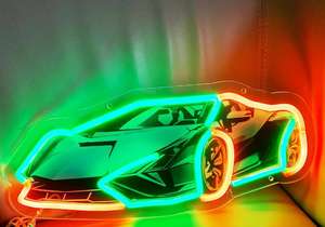 HUTUDirect, envío personalizado, letrero <span class=keywords><strong>de</strong></span> neón LED acrílico, decoración <span class=keywords><strong>de</strong></span> Arte <span class=keywords><strong>de</strong></span> pared, sin cantidad mínima <span class=keywords><strong>de</strong></span> pedido para letreros iluminados comerciales - Product Image 2