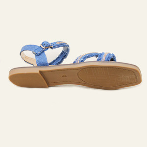 Sandales plates d'extérieur les plus vendues, sandales d'été décontractées, chaussures tendance pour femmes, sandales pour femmes à la mode avec broderie en cristal - Product Image 6