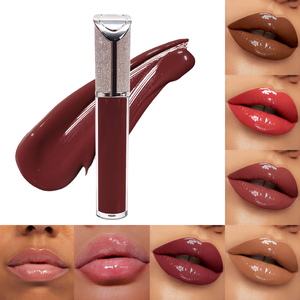 Cosmétiques Maquillage Gloss à lèvres longue tenue Vegan Haute qualité Haute pigmentation Paillettes Gloss nude Brillant Gloss à lèvres diamant - Product Image 1