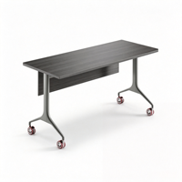 Table de conférence moderne multifonctionnelle en panneaux de bois durables avec pieds en métal pour le bureau, l'école et l'hôpital