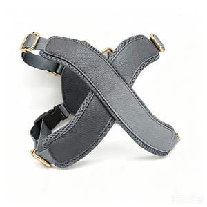 X‑Shape Suede Dog <b>Harness</b> And Leash Set <b>No</b>‑Pull Comfortable Anti‑Strain Pet Vest For Small Medium Breeds Daily Walking - Product Image 4