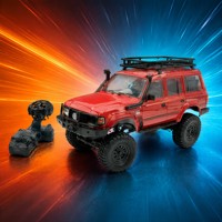 Voiture télécommandée RC Rock Crawler SUV 4x4 tout-terrain avec pneu de secours et phares antibrouillard, homologuée EN71 CE