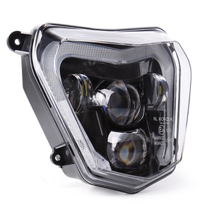 Faro Delantero para Motocicleta TIYPEOR para KTM <span class=keywords><strong>Motocross</strong></span>, LED para <span class=keywords><strong>Duke</strong></span> 690 2012-2019/<span class=keywords><strong>Duke</strong></span> 690R 2013-2017, Faro Delantero de Proyección para Motocicleta Todoterreno con Certificación Emark - Product Image 1