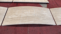 Tuiles murales décoratives en travertin moderne 3D sur mesure, en forme de bambou, rainurées, finition polie, moulures de finition en forme de crayon ondulé, revêtement, garantie 1 an