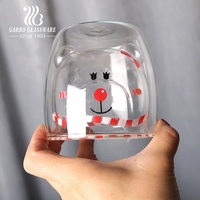 Tasse isolante en verre à Double paroi imprimé Animal pour le thé et le lait, gobelet pour la maison, Mugs à Cappuccino, 12 pièces