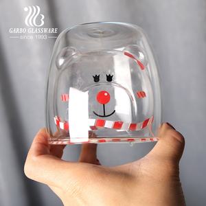 Tazas <span class=keywords><strong>de</strong></span> vidrio con doble pared para el hogar, tazas <span class=keywords><strong>de</strong></span> leche y té con estampado <span class=keywords><strong>de</strong></span> animales y <span class=keywords><strong>Oso</strong></span> <span class=keywords><strong>de</strong></span> vidrio <span class=keywords><strong>blanco</strong></span>, capuchino, doble pared - Product Image 6