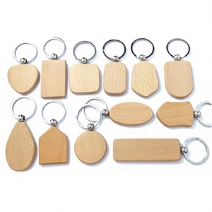 Personalized business Gift Wooden Keychain Laser Logo Keyring Blank Wood Keychain Logo Key Chain Natural Timber