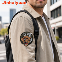 Écusson brodé personnalisé Tigre rugissant 3D, badge animalier pour vestes streetwear, sacs à dos et vêtements d'extérieur