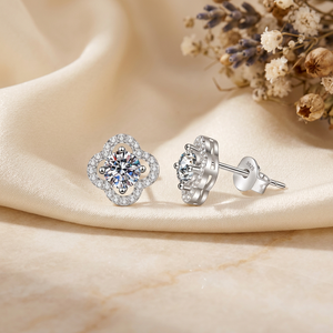 925 <b>Sterling</b> <b>Silver</b> Rhodium/Platinum Plated Sparkling Moissanite Trendy Hexagon <b>Stud</b> <b>Earrings</b> for Women Fine Jewelry - Product Image 1