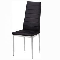 Chaise de salle à manger empilable durable en cuir PU moderne à dossier haut nordique pour la maison, l'hôtel, le restaurant, la cuisine, le banquet