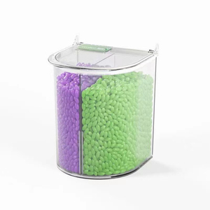 Cubo de grano de caramelo transparente para PC de alta calidad, dispensador de barril de compras de almacenamiento a granel de alta capacidad más Popular para <span class=keywords><strong>cereales</strong></span> - Product Image 2