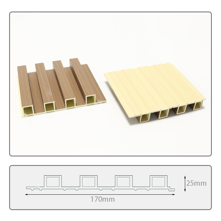 Wooden Grain PVC WPC Wall Panel Fluted Wall Panels WPC 3D Wall Panel