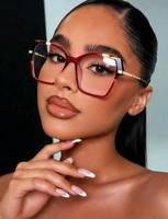 Nouvelles Lunettes de Soleil Unisexe UV400 à Monture Large Irrégulière, Style Rétro, Contraste de Couleurs, Tendance Européenne et Américaine, pour l'Extérieur