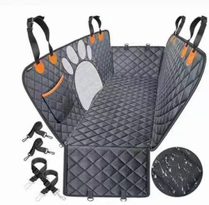Housse de siège de voiture pour chien imperméable PKY, style hamac, protection de siège pour animaux de compagnie avec fenêtre en maille et poche de rangement - Product Image 1