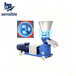 Petite machine à granulés d'aliments pour animaux, équipement de traitement des aliments pour bétail, usage agricole, fabricant d'aliments pour chèvres et volailles - Product Image 1