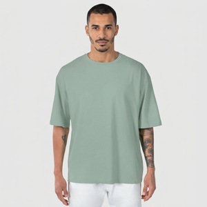 เสื้อยืดผู้ชายคอตตอน 100% ราคาถูก สั่งทำได้ ไซส์ใหญ่ แขนสั้น มีสินค้าพร้อมส่ง - Product Image 1