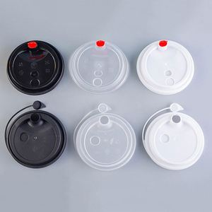 Tapas Planas Desechables de 90 mm para Bebidas, Estilo Popular, para Llevar, para Té con Leche, Café, Envases de Plástico para Vasos - Product Image 1