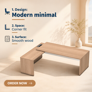 Escritorio Ejecutivo Extensible con <span class=keywords><strong>Altura</strong></span> Ajustable, <span class=keywords><strong>Mesa</strong></span> de Computadora Moderna de Madera para Gerentes - Product Image 2