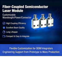 Módulo Láser Semiconductor de Alta Potencia de 405nm Acoplado a Fibra, 600mW, Fuente de Luz UV OEM de Uso Industrial para Sistemas Industriales