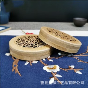 กล่องธูปไม้ไผ่แกะสลักลายฉลุ ทำด้วยมือ ใช้สำหรับกระจายกลิ่นหอม - Product Image 2
