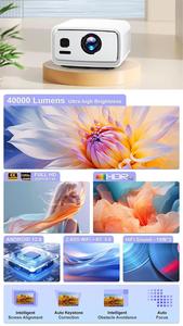 Caavits YHD9W Siêu 1080P Hỗ Trợ 4K LCD LED Chiếu 3000 ANSI Lumens <span class=keywords><strong>Android</strong></span> 12 Thông Minh 3 + 128G Rạp Hát Tại Nhà Proyector - Product Image 5