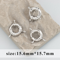 M992 10 pièces/lot Crochets de fermeture ronds plaqués or 18 carats Connecteurs pour la fabrication de bijoux DIY Accessoires de collier