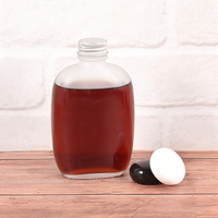 100ml 200ml 250ml 350ml 500ml Mattierte Flachflasche für Getränke, Cold Brew Kaffee, Glasflasche für Saft, Likör und Getränke