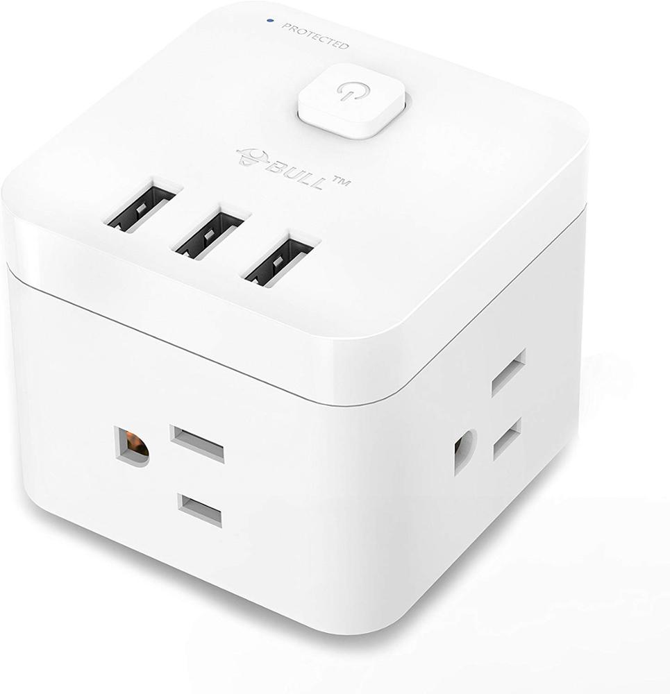 Бесплатная доставка Булл куб круиз силовая полоса 3 USB 3 Розетка настольная зарядная станция с переключателем управления беспроводной для путешествий