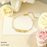 Bracelet tendance pour femme, résistant au ternissement, plaqué or 18 carats, acier inoxydable 304/316, avec breloque papillon
