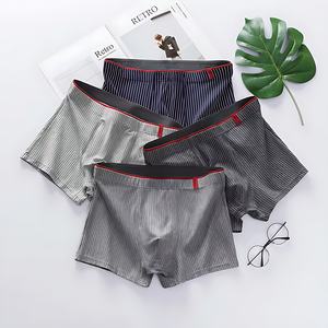 Slip personalizzati in cotone da uomo <span class=keywords><strong>Sexy</strong></span> Boxer in seta con pizzo a metà vita in tessuto stampato traspirante con motivo a maglia tipo di fornitura - Product Image 4