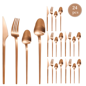 Design <span class=keywords><strong>de</strong></span> mode 24 pièces cuillère fourchette et couteau polissage mat en acier inoxydable ensemble complet <span class=keywords><strong>de</strong></span> couverts <span class=keywords><strong>de</strong></span> <span class=keywords><strong>table</strong></span> dans une boîte cadeau - Product Image 6