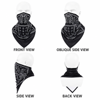 Cache-cou triangulaire en soie glacée élastique douce avec logo personnalisé, motif cachemire, respirant, protection UV, séchage rapide, bandana de cyclisme