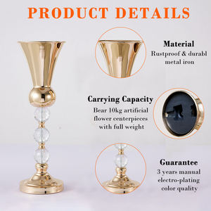 Elegante Mesa Alta <span class=keywords><strong>de</strong></span> Metal para Exhibición <span class=keywords><strong>de</strong></span> Flores, Decoración para Bodas y Eventos, Florero para Centro <span class=keywords><strong>de</strong></span> Mesa <span class=keywords><strong>de</strong></span> <span class=keywords><strong>Hotel</strong></span> - Product Image 3