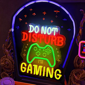 Décoration murale <span class=keywords><strong>Internet</strong></span> Cafe Led Sign Man Cave Decor Room I Am Gaming Neon Signs Do Not Disturb Game Room Display LED Neon Lights - Product Image 5