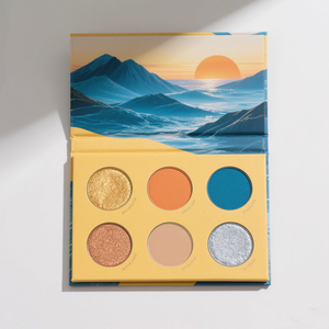 Private Label Palette d'ombres à paupières 6 couleurs Maquillage végétalien mat et chatoyant à haute teneur en pigments - Product Image 1
