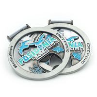 Médaille de kung-fu Judo en métal, puzzle, Arts martiaux, loup, personnalisé, Arts martiaux, avec ruban